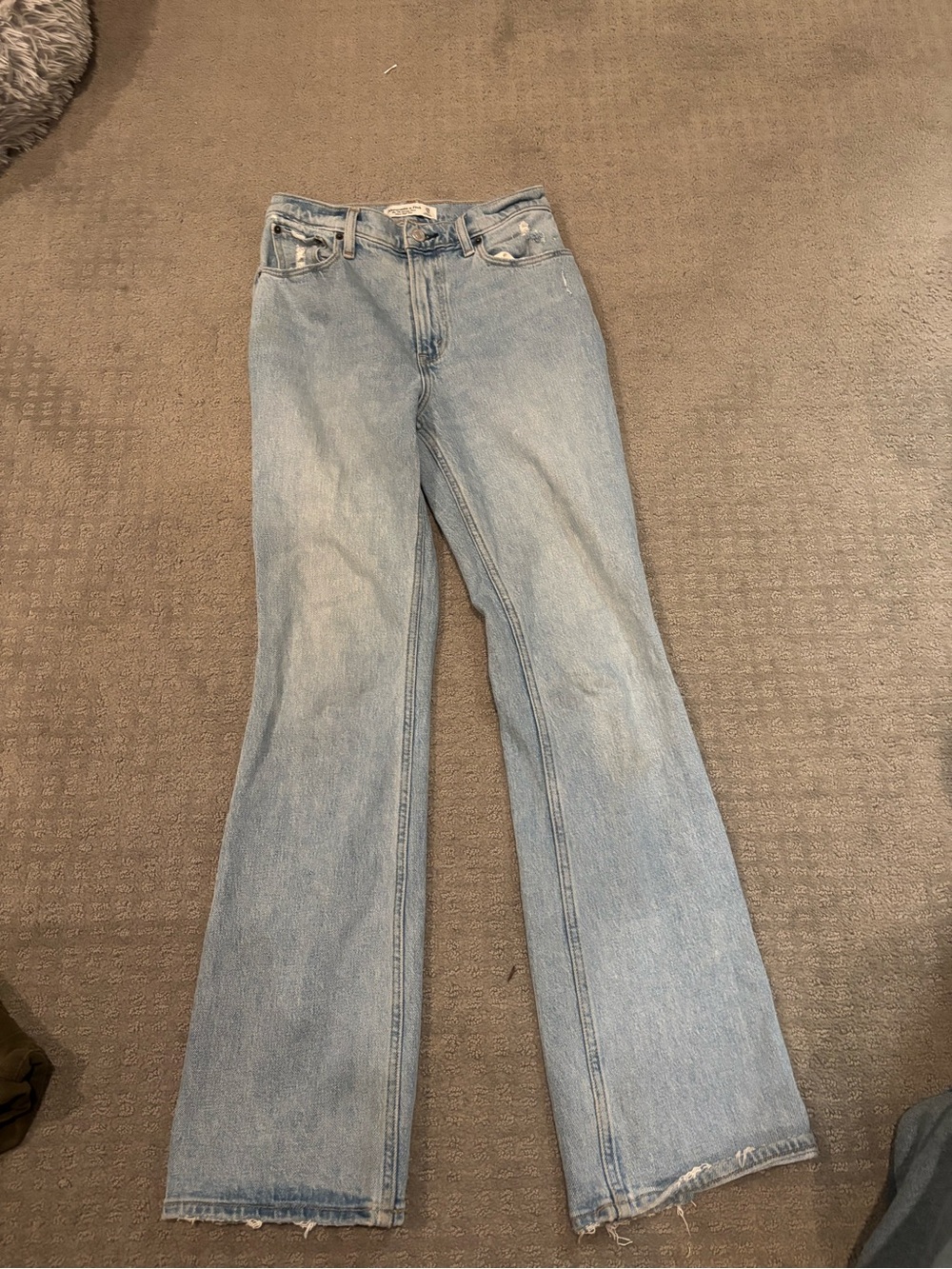 Abercrombie & Fitch Light Wash Wide Leg Jeans